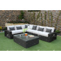 Chaud de luxe de haute qualité Poly Rattan L Sofa sets Garden Outdoor Furniture